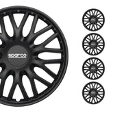 Sparco Roma Tapacubos 15 Pulgadas Universal Negro ABS Plástico